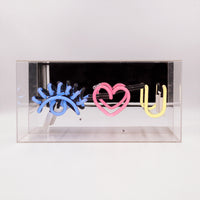 'Eye Love You' Acrylic Box Neon Light