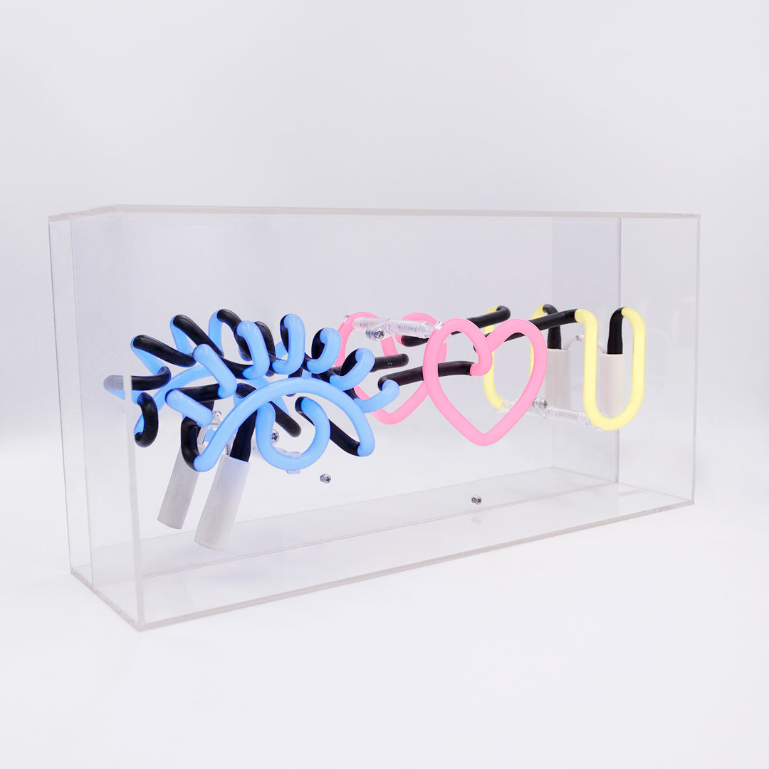'Eye Love You' Acrylic Box Neon Light