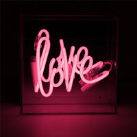 'Love' Mini Acrylic Box Neon Light