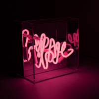 'Love' Mini Acrylic Box Neon Light