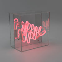 'Love' Mini Acrylic Box Neon Light