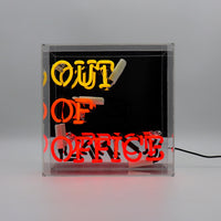 'Out Of Office' Glass Neon Sign