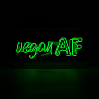 'Vegan AF' Acrylic Box Neon Sign