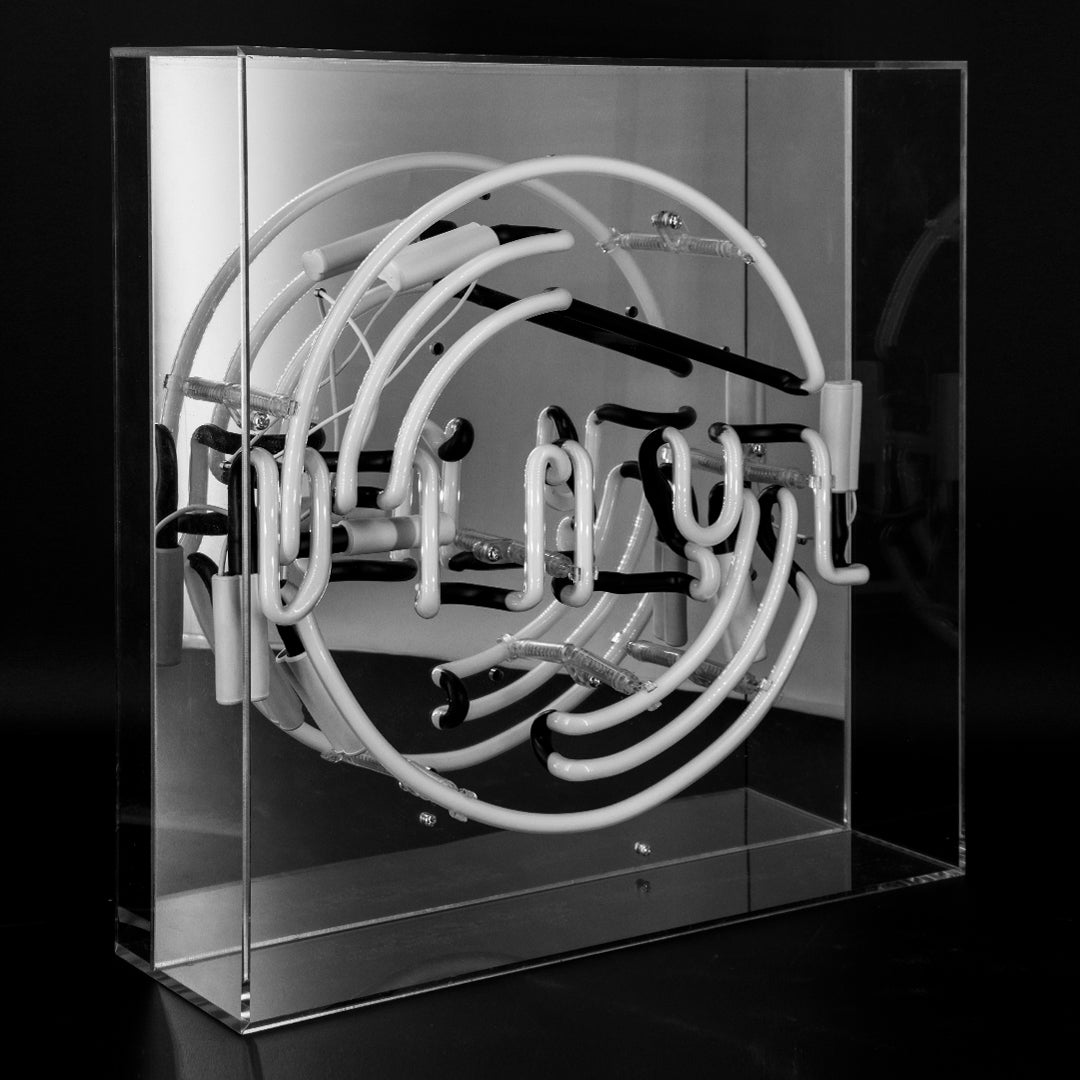 'Vinyl' Large Glass Neon Sign