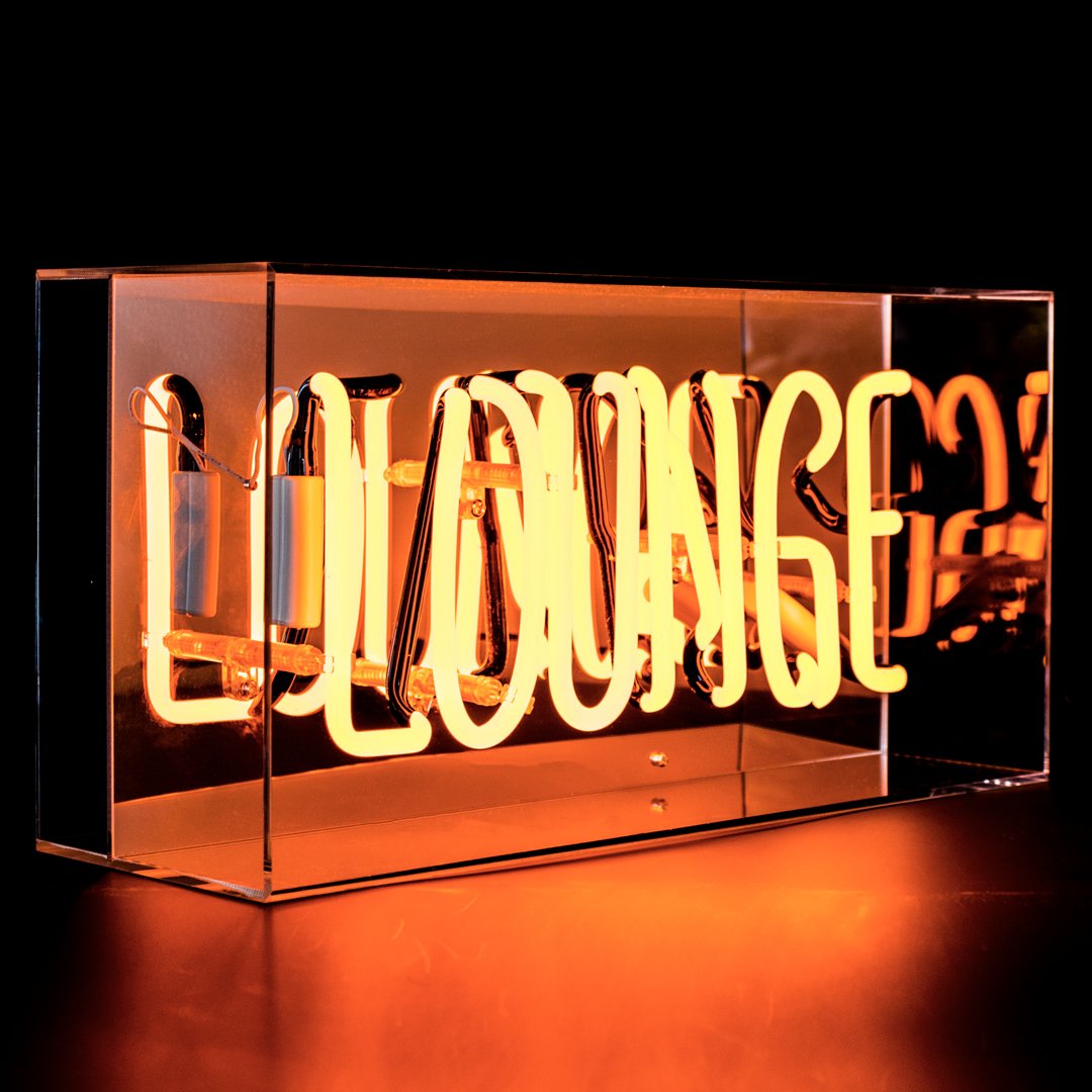 'Lounge' Acrylic Box Neon Light