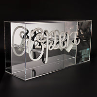 'Open' Acrylic Box Neon Light