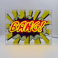 'Bang!' Large Glass Neon Sign