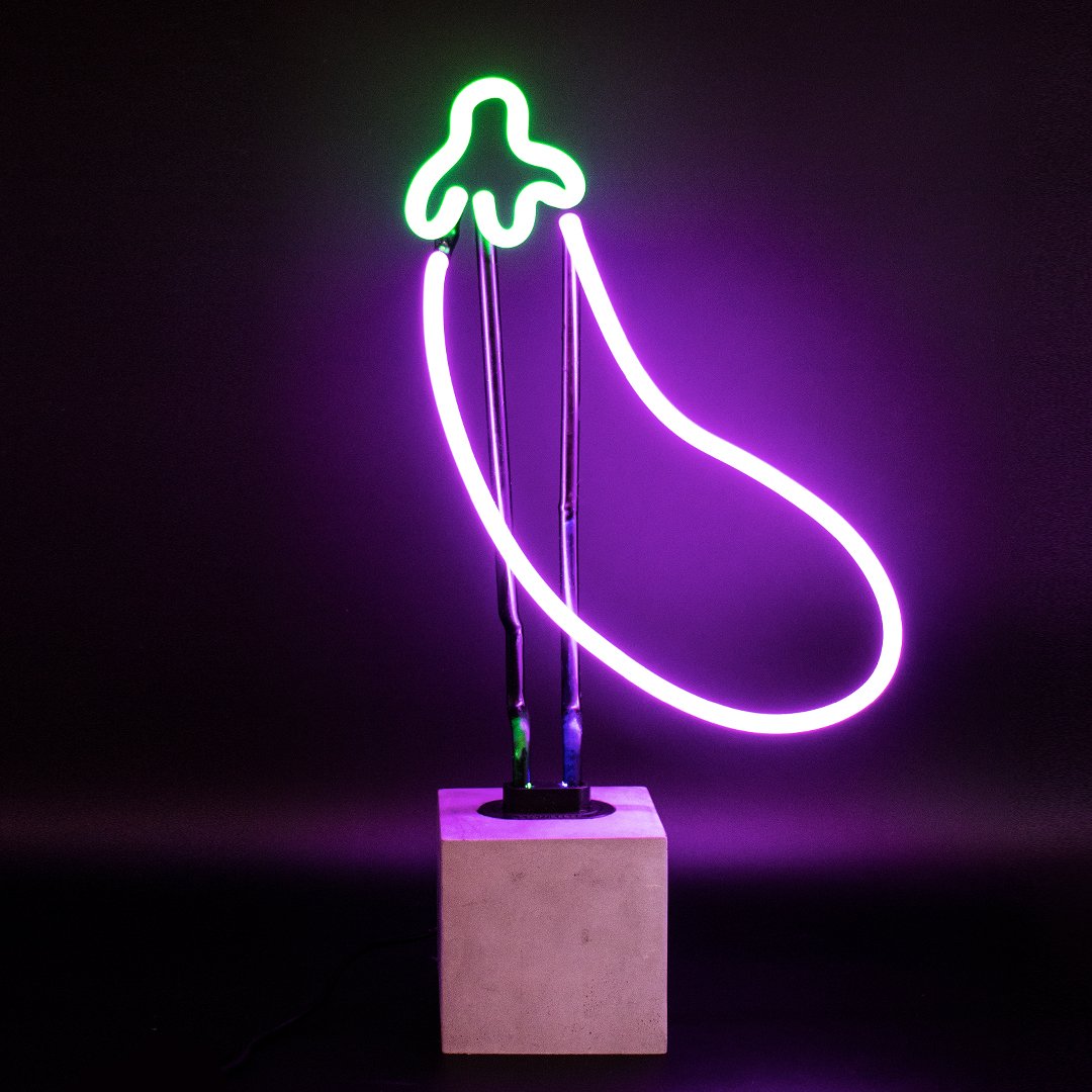 Neon 'Eggplant' Sign