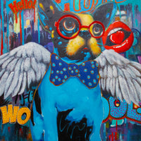 'Dog with Wings' Wall Artwork - LED Neon