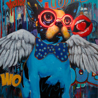 'Dog with Wings' Wall Artwork - LED Neon
