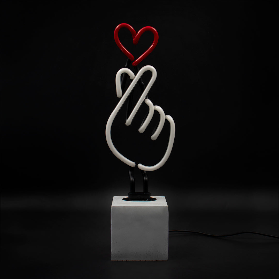 Finger heart lamp sale
