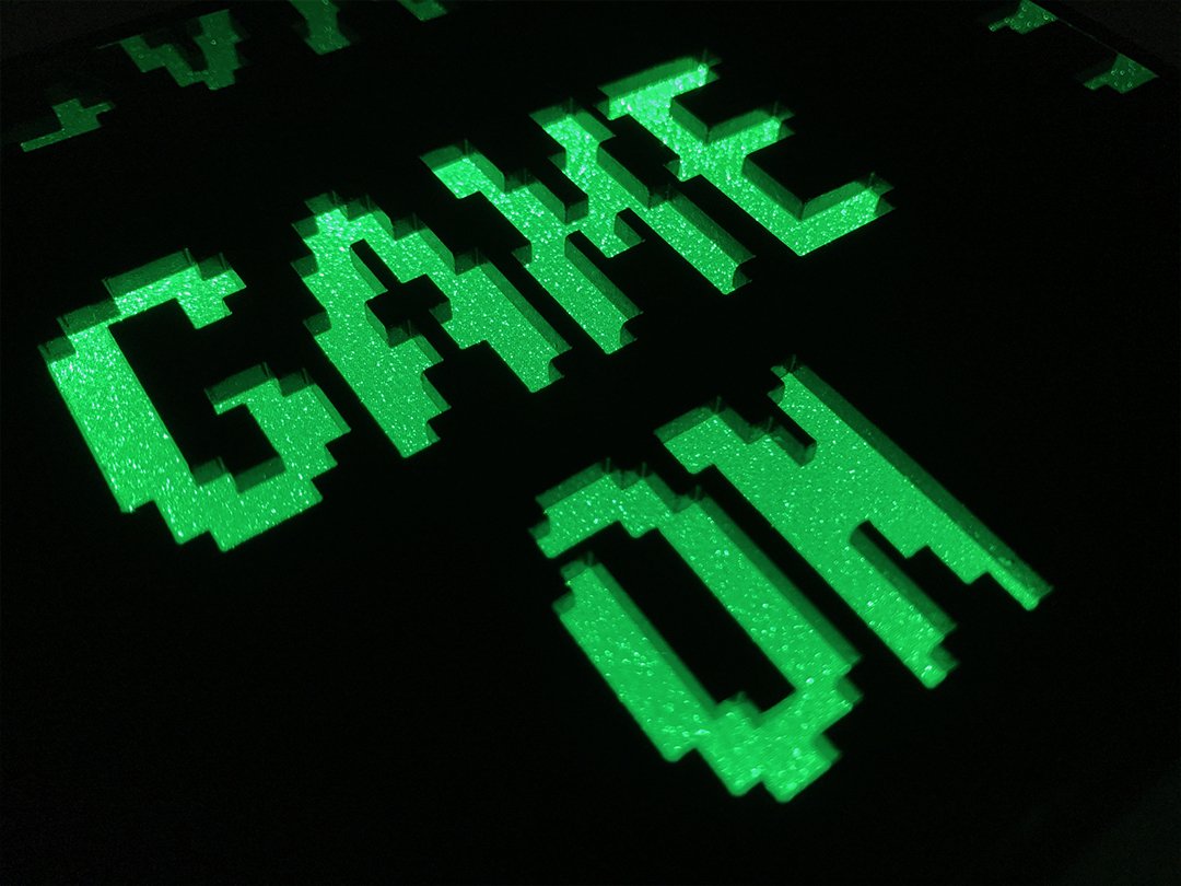 'Game On' Mini Acrylic Box LED