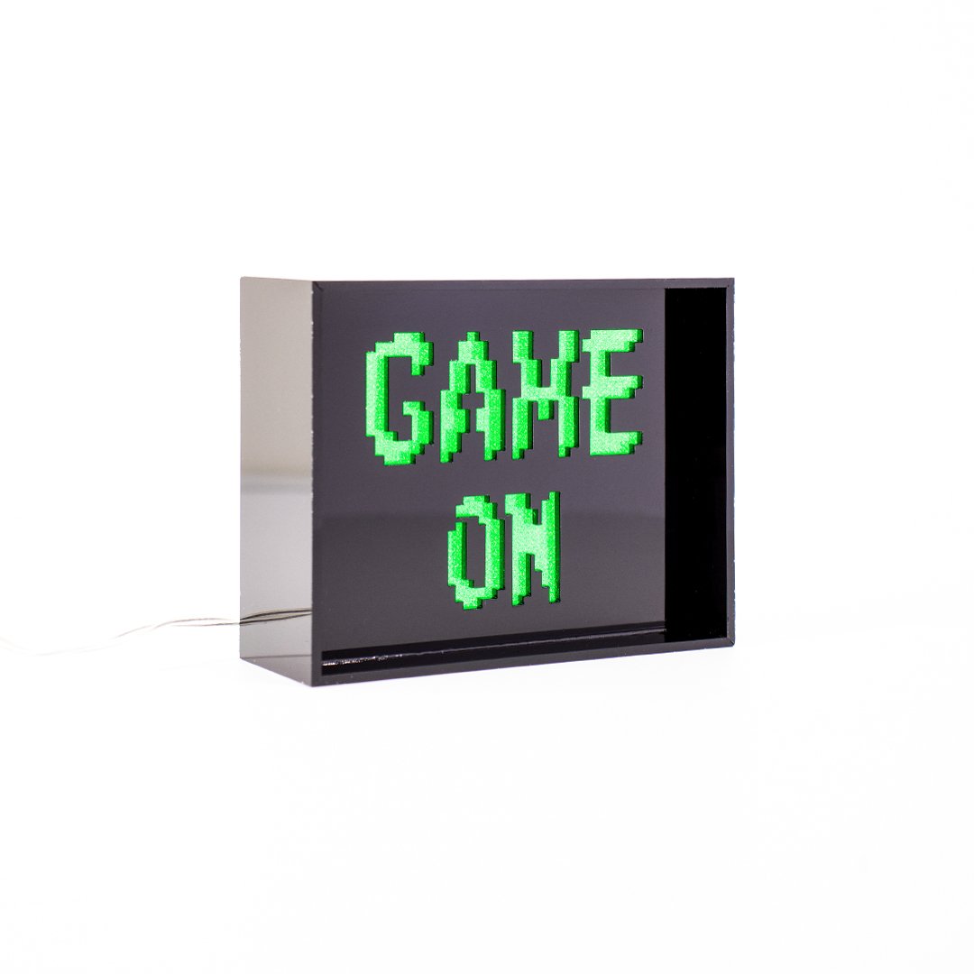 'Game On' Mini Acrylic Box LED
