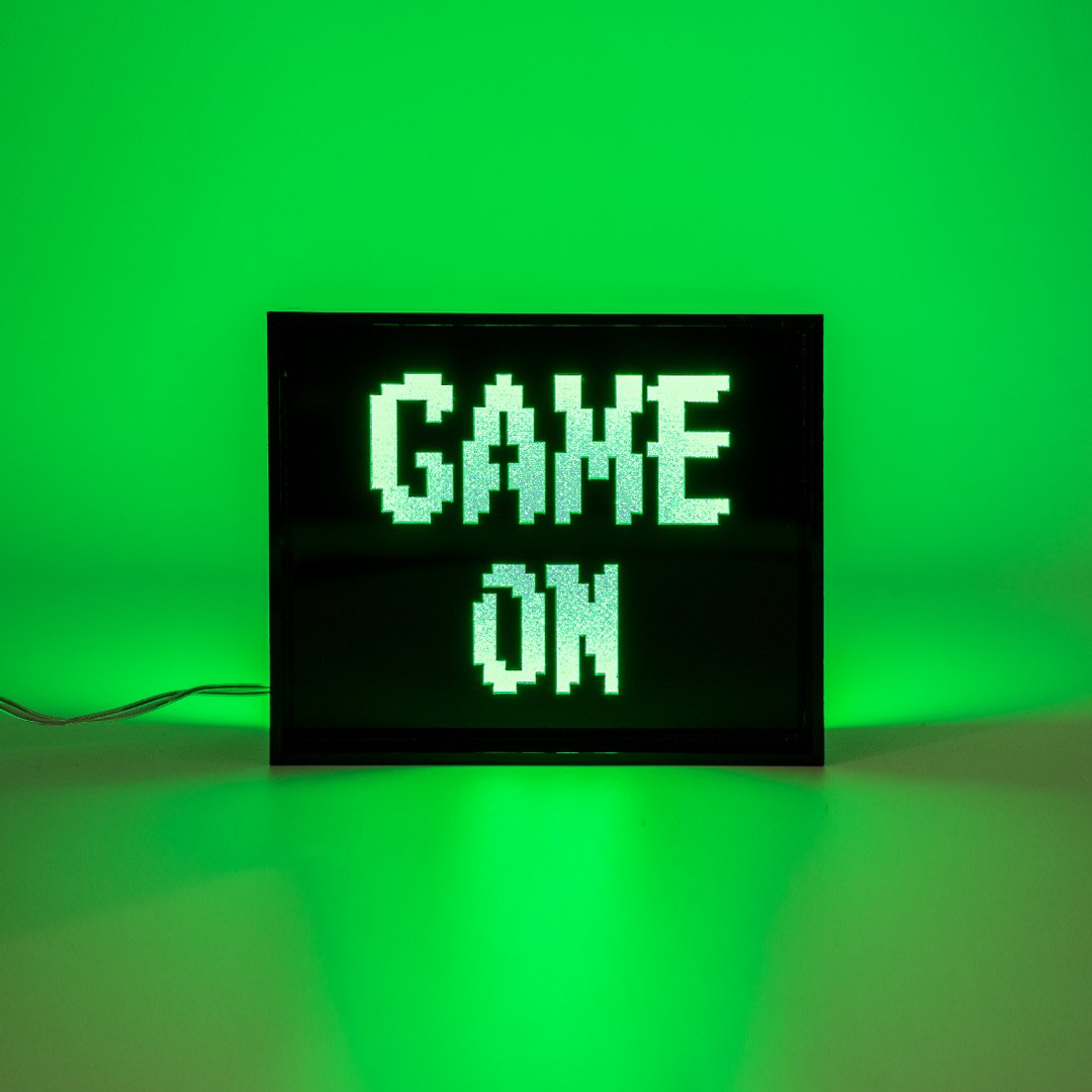 'Game On' Mini Acrylic Box LED