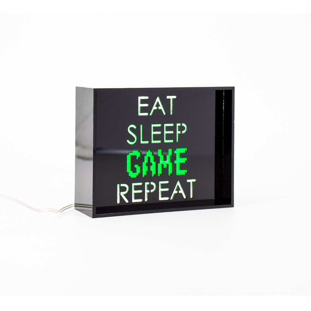 'Game Repeat' Mini Acrylic Box LED