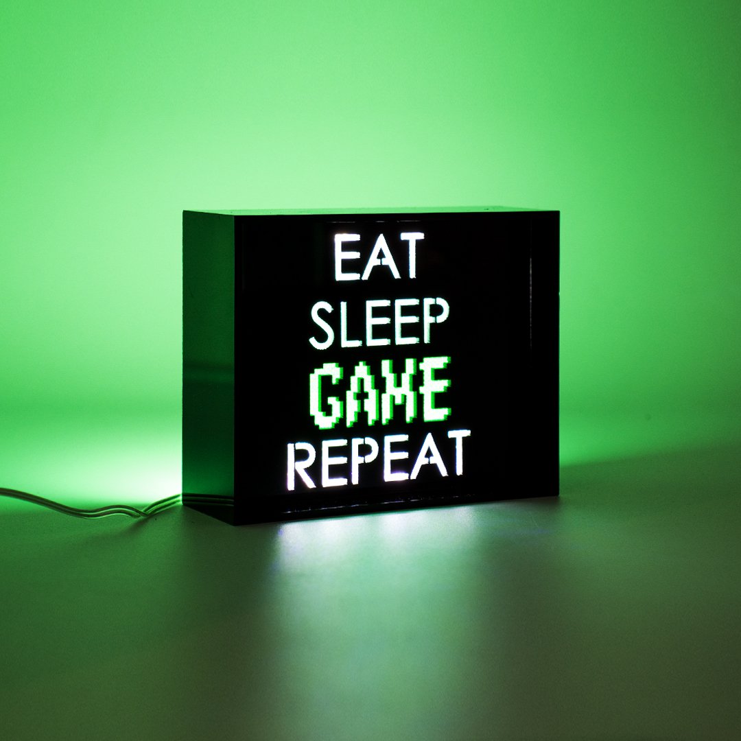 'Game Repeat' Mini Acrylic Box LED