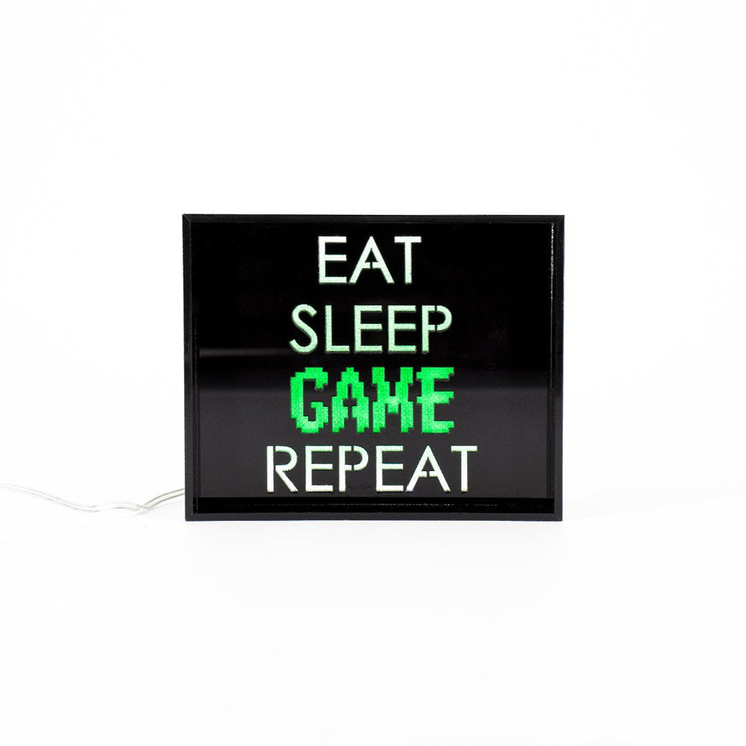 'Game Repeat' Mini Acrylic Box LED