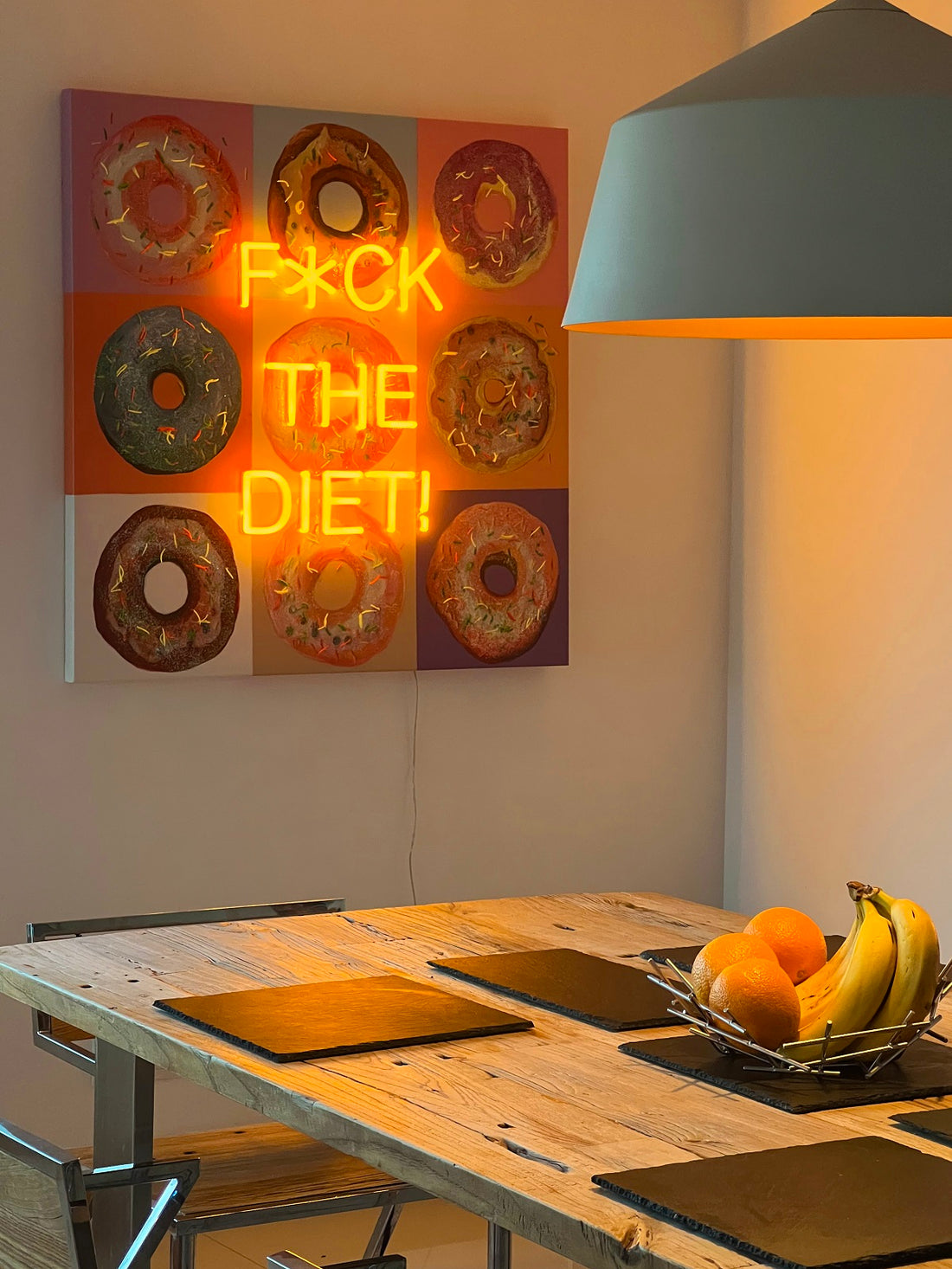 'F the Diet' Wall Artwork - LED Neon
