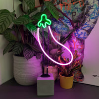 Neon 'Eggplant' Sign