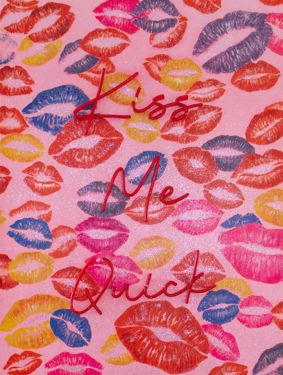 'Kiss Me Quick' Wall Artwork - LED Neon