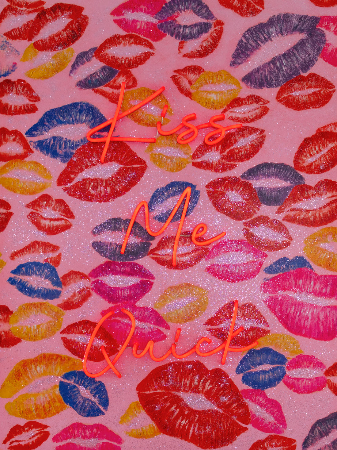 'Kiss Me Quick' Wall Artwork - LED Neon