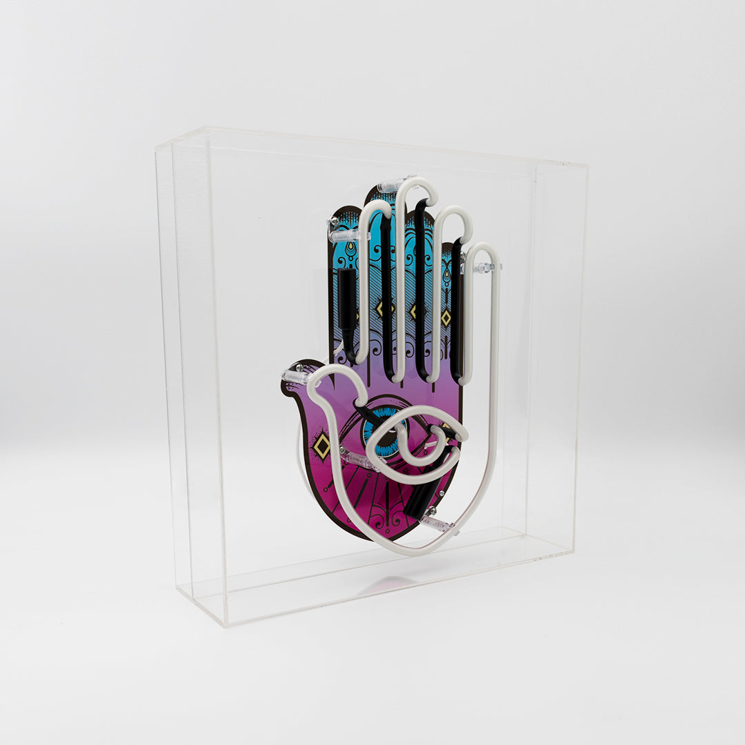 'All Seeing Eye' Large Acrylic Box Neon Light with Graphic