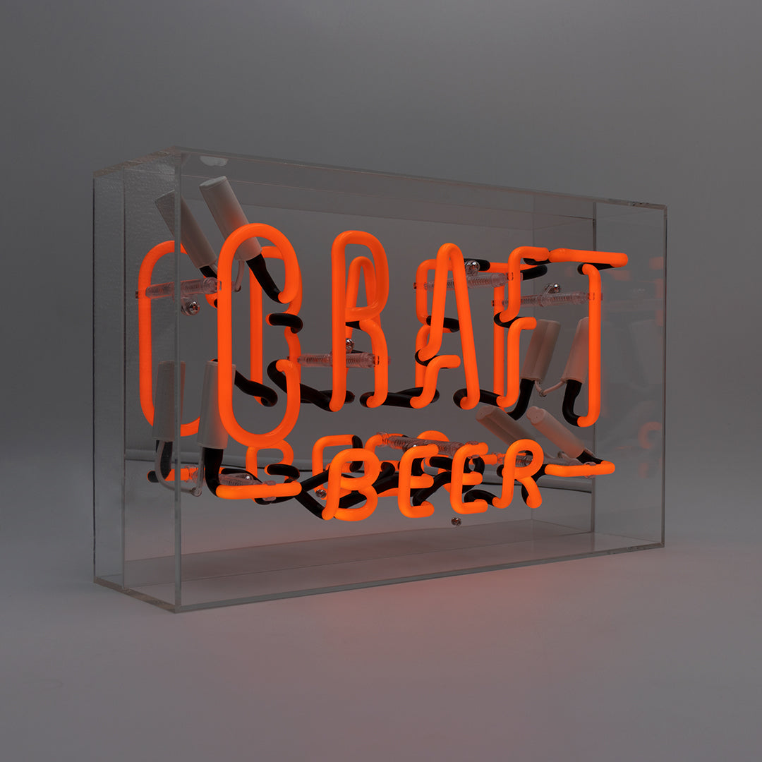 'Craft Beer' Large Glass Neon Sign