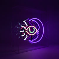 'Moon' Large Glass Neon Sign