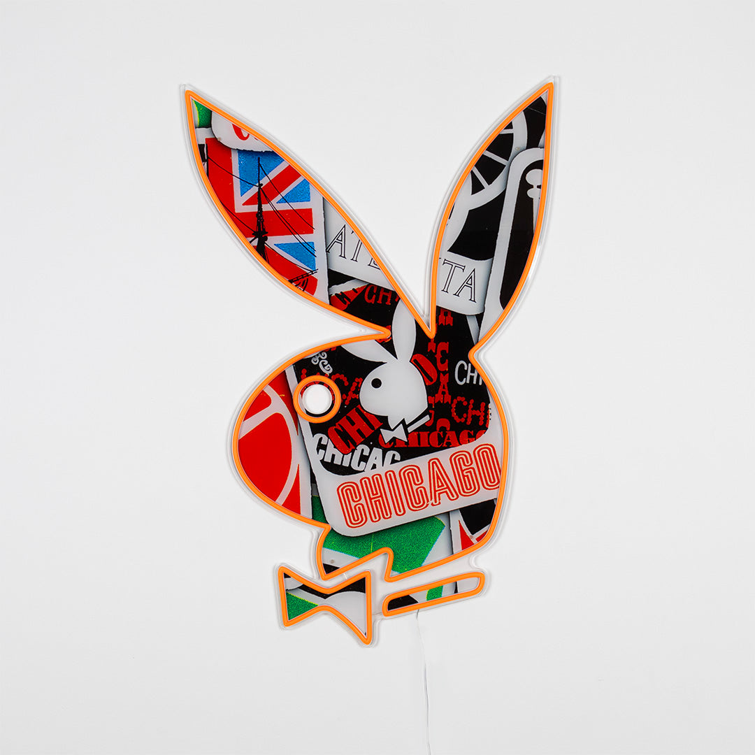 Playboy X Locomocean - Collage Playboy Bunny LED Wall Mountable Neon (