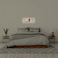 'Girl Power' Warm White Neon LED Wall Mountable Sign
