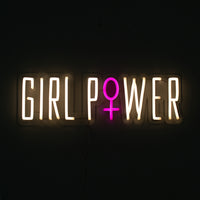 'Girl Power' Warm White Neon LED Wall Mountable Sign