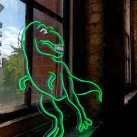 'Dinosaur' Green Neon LED Wall Mounted Sign