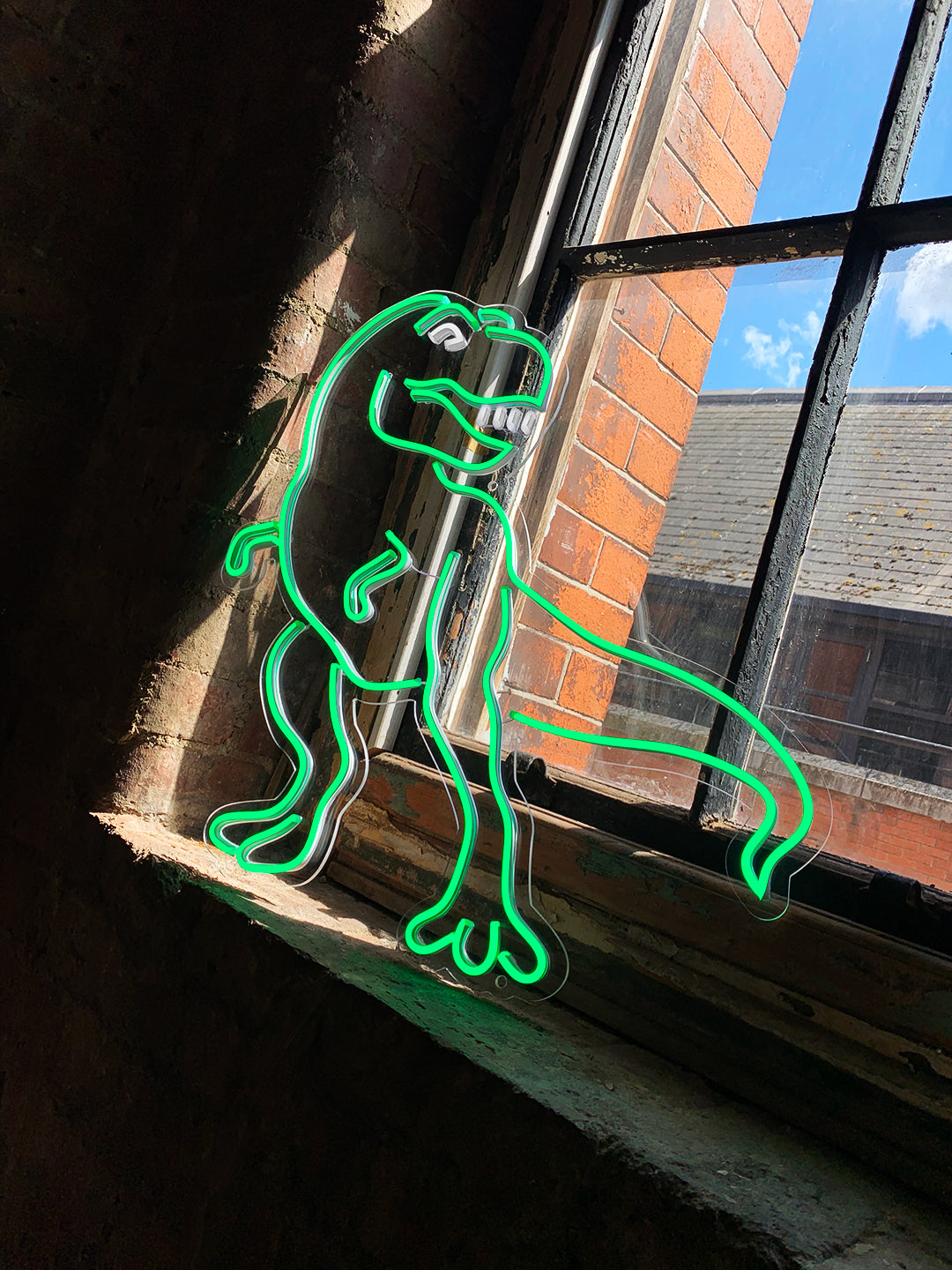 'Dinosaur' Green Neon LED Wall Mounted Sign