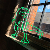 'Dinosaur' Green Neon LED Wall Mounted Sign