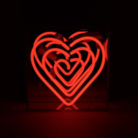 'Heart' Mini Acrylic Box Neon Light
