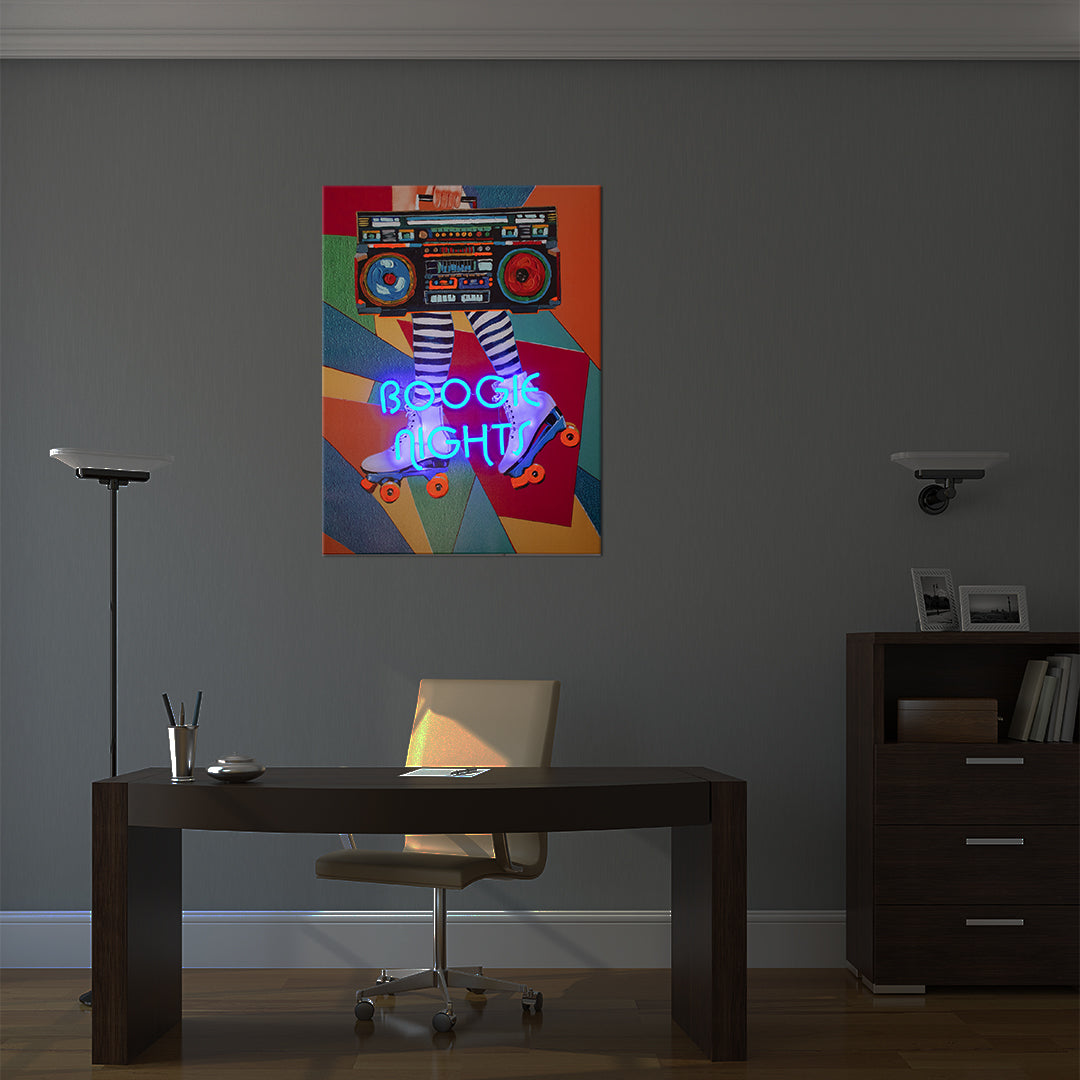 'Boogie Nights' Wall Artwork - LED Neon