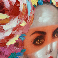 Wall Painting - Woman with Floral Headdress