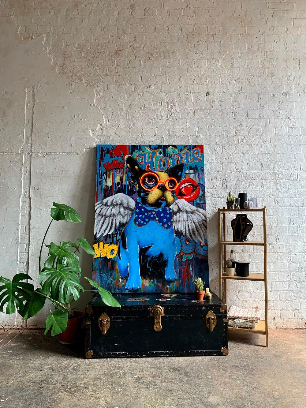'Dog with Wings' Wall Artwork - LED Neon