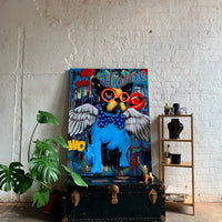 'Dog with Wings' Wall Artwork - LED Neon
