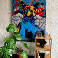 'Dog with Wings' Wall Artwork - LED Neon