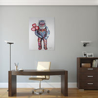 'Spaceman Hearts' Wall Artwork - LED Neon