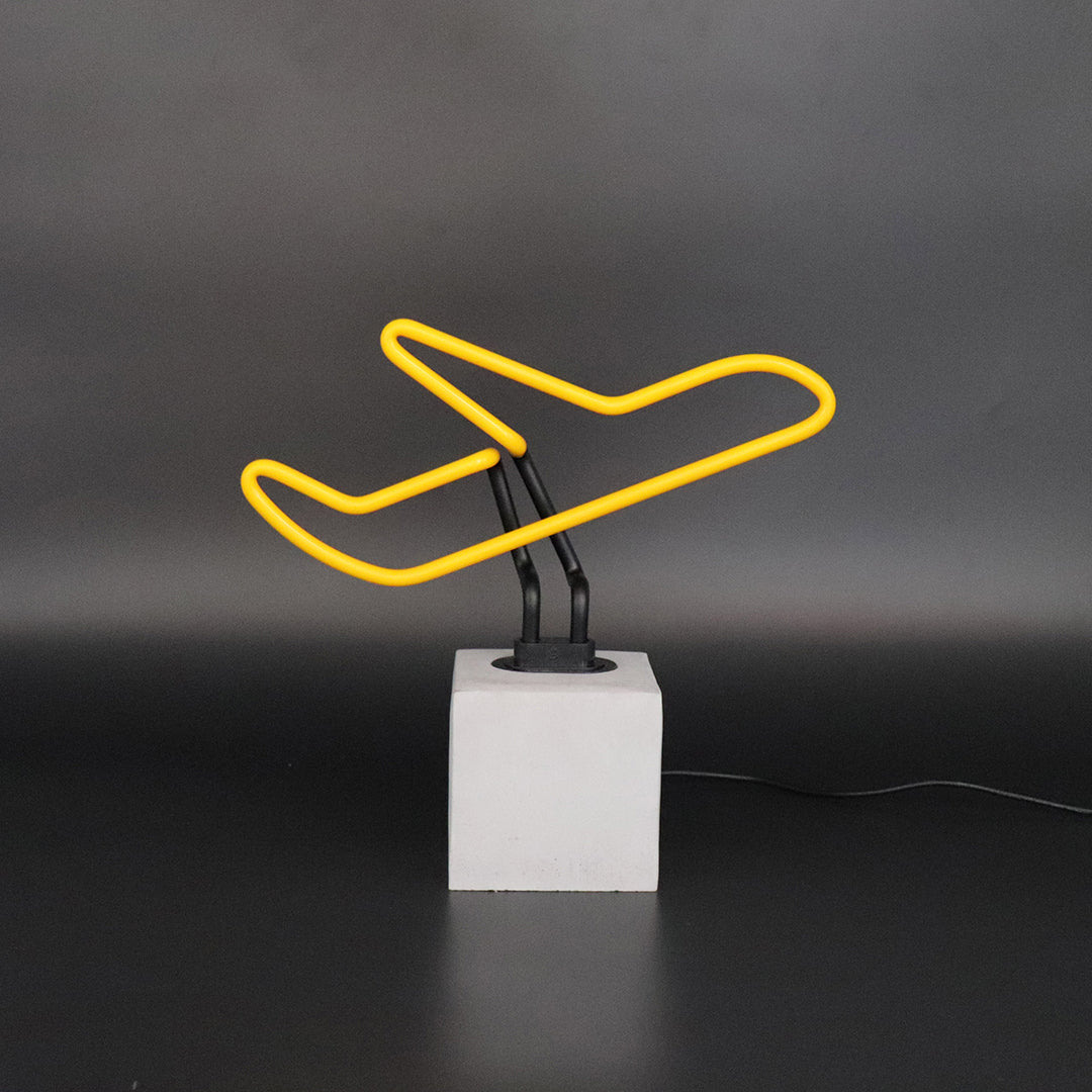 Neon 'Plane' Sign