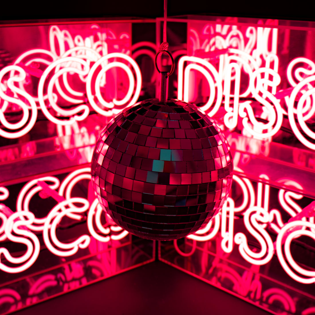 Disco' Glass Neon Sign - Pink