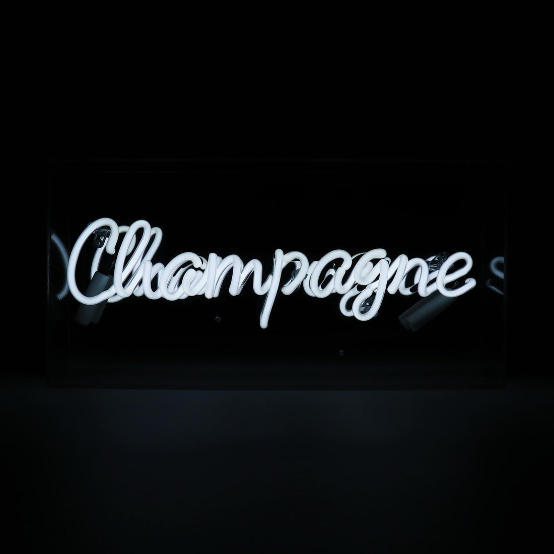 'Champagne' Glass Neon Sign - White