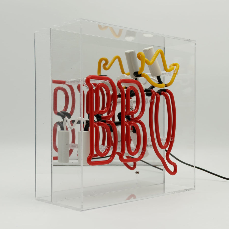 'BBQ King' Glass neon Sign