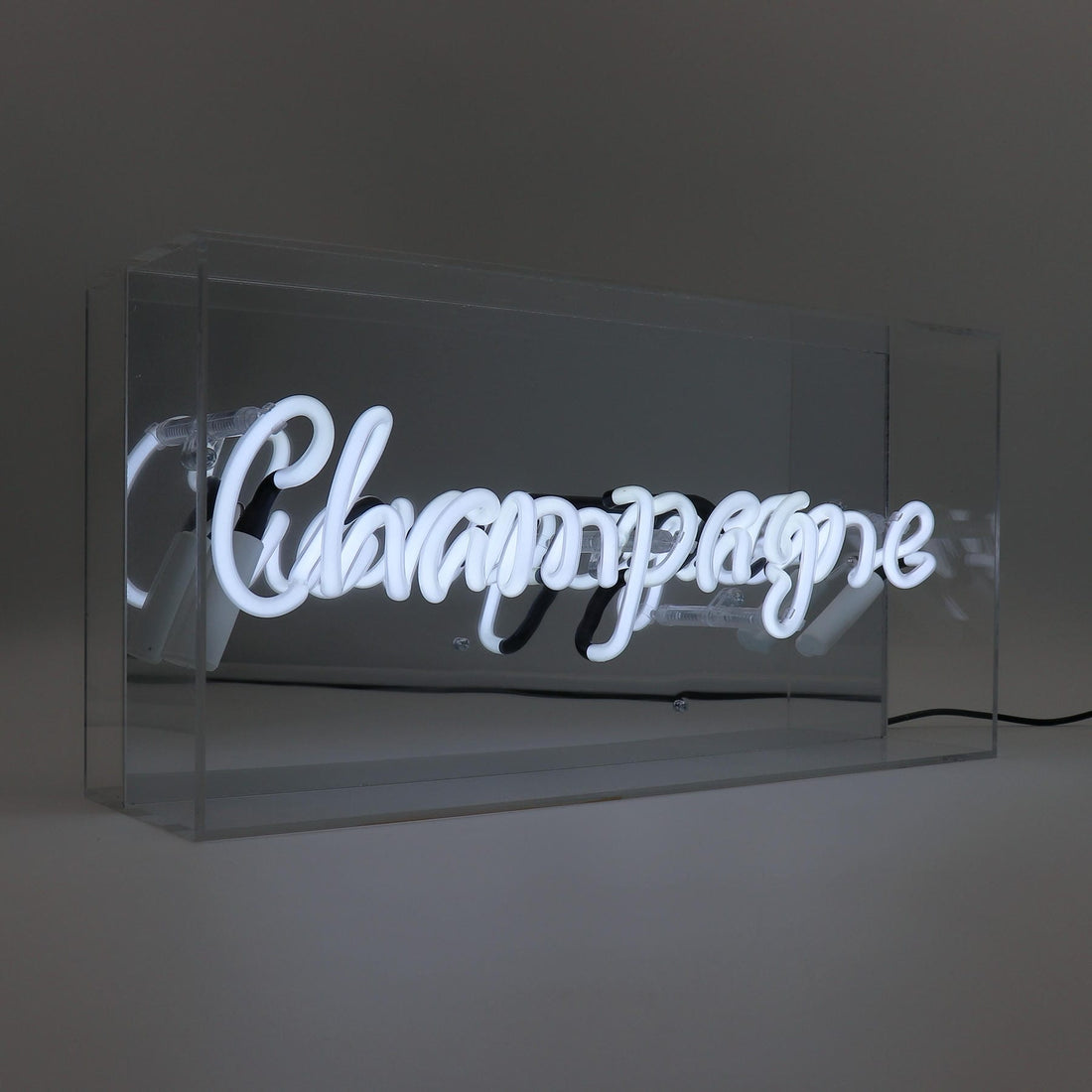 'Champagne' Glass Neon Sign - White