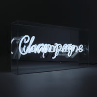 'Champagne' Glass Neon Sign - White