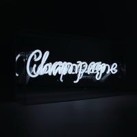 'Champagne' Glass Neon Sign - White