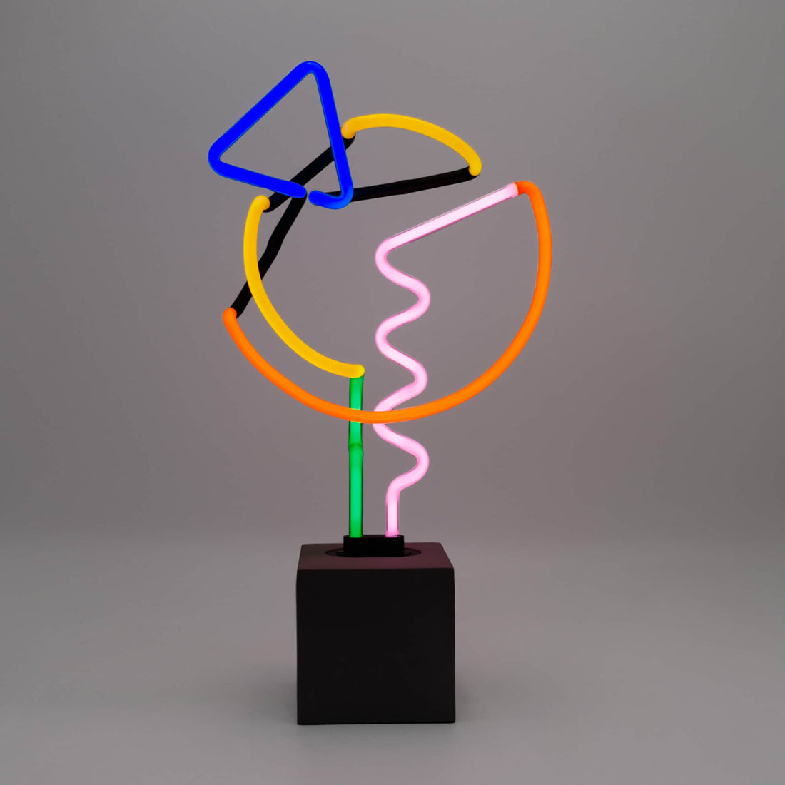 Neon 'Art with Blue Triangle' Sign