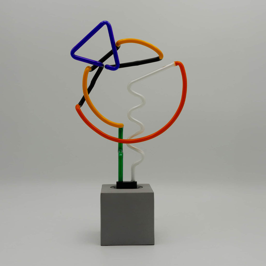 Neon 'Art with Blue Triangle' Sign